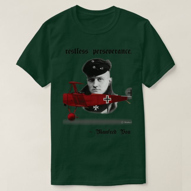 Camiseta Manfred Von Richthofen Red Baron Quote  (Diseño del anverso)