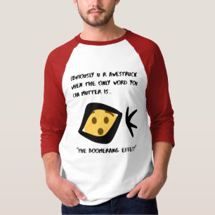 Camiseta Manga 3/4 'Awestruck' Raglan- Rojo- Boomeranged