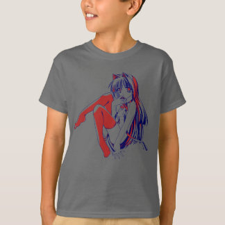 Camiseta Manga Americano Neko Gatita Kawaii Anime
