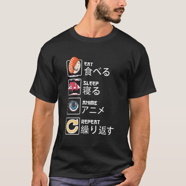 Camiseta Manga Baka Otaku Kawaii Japonés - Come el animo de (Anverso)