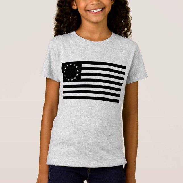 Camiseta Manga, Bandera Betsy Ross o Bandera Circular Ameri (Anverso)