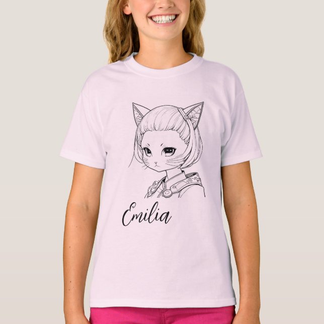 Camiseta Manga Catgirl (Anverso)