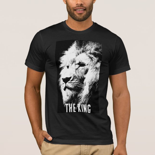Camiseta Manga corta Bella Canvas de León Blanco y Negro (Anverso)
