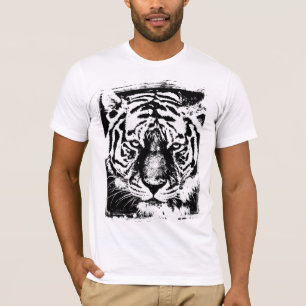 Camiseta Manga corta Bella+Canvas elegante cara tigre