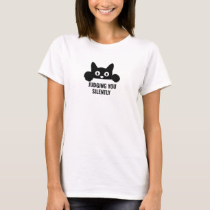 Camiseta Manga corta de impresión para gato femenino