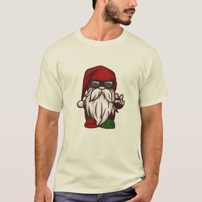 Camiseta Manga corta Gnome Santa para mujeres (Anverso)