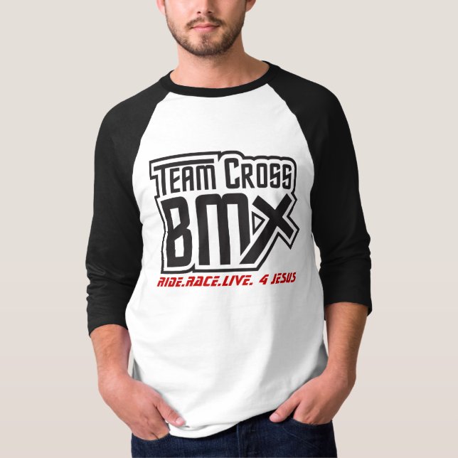 Camiseta Manga cruzada del equipo BMX 3/4 (Anverso)