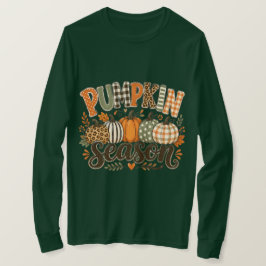 Camiseta Manga de Calabaza de Temporada de Manga Larga