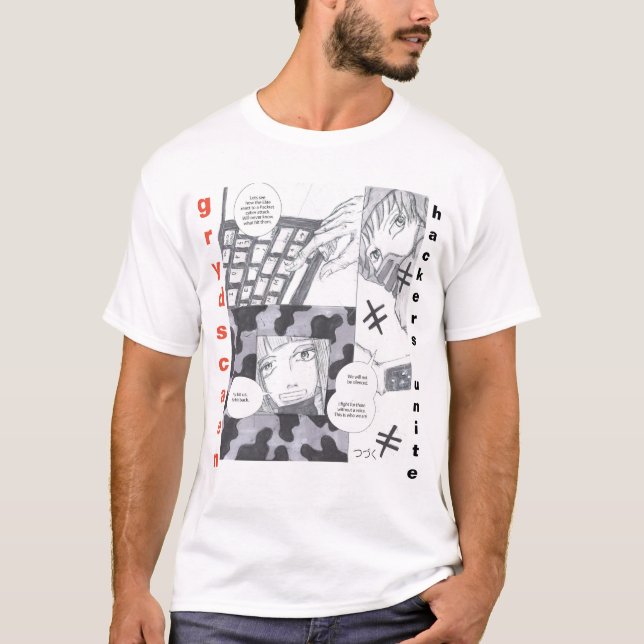 Camiseta manga de exploración gris (Anverso)