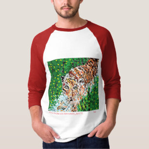 Camiseta Manga de la camiseta/tigre