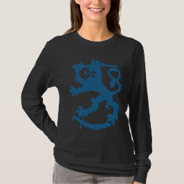 Camiseta Manga de león Sisu de manga larga negro para mujer