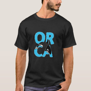 Camiseta Manga de Orca Silueta de Sombra de Animal Colorido