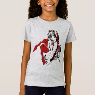 Camiseta Manga de R & B, Anime de Gata Neko Furry Loli