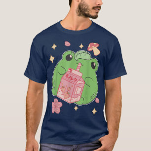 Camiseta Manga Frog Anime Milk Drink Peach Sweet Japan Grap