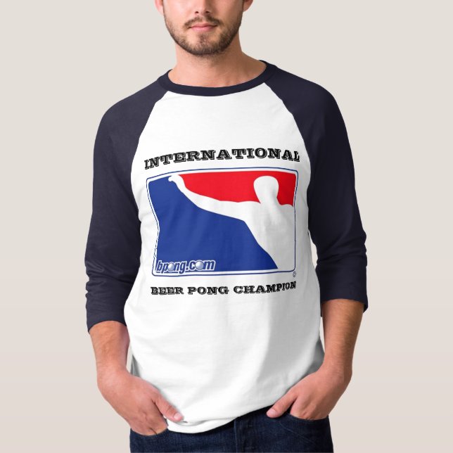 Camiseta Manga internacional del campeón 3/4 de Pong de la (Anverso)