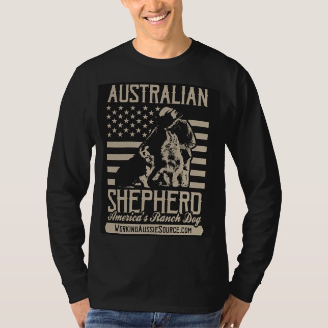 Camiseta Manga larga australiana de los E.E.U.U. de los (Anverso)