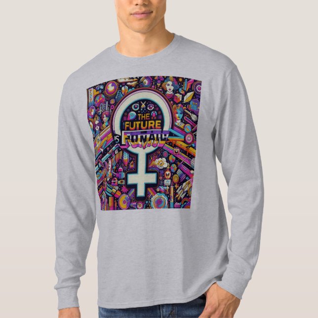 Camiseta Manga larga básica El futuro es femenino (Anverso)