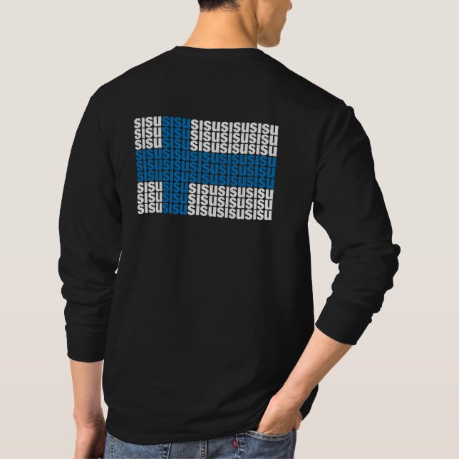 Camiseta Manga larga básica trasera de Sisu (Reverso)
