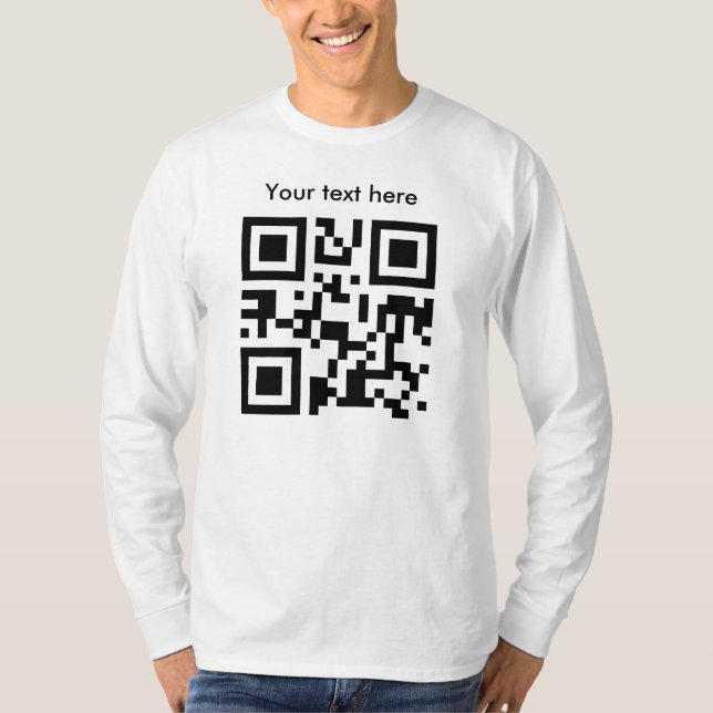 Camiseta Manga larga, cabida (texto de encargo) (Anverso)