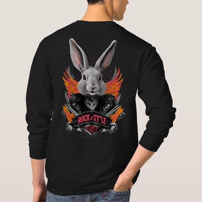 CAMISETA MANGA LARGA CONEJO ROCKERO (Reverso)