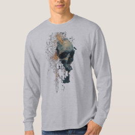 Camiseta Manga Larga de Arte Digital Cráneo Circui