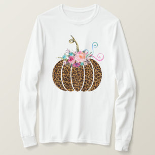 Camiseta Manga larga de calabaza leopardo