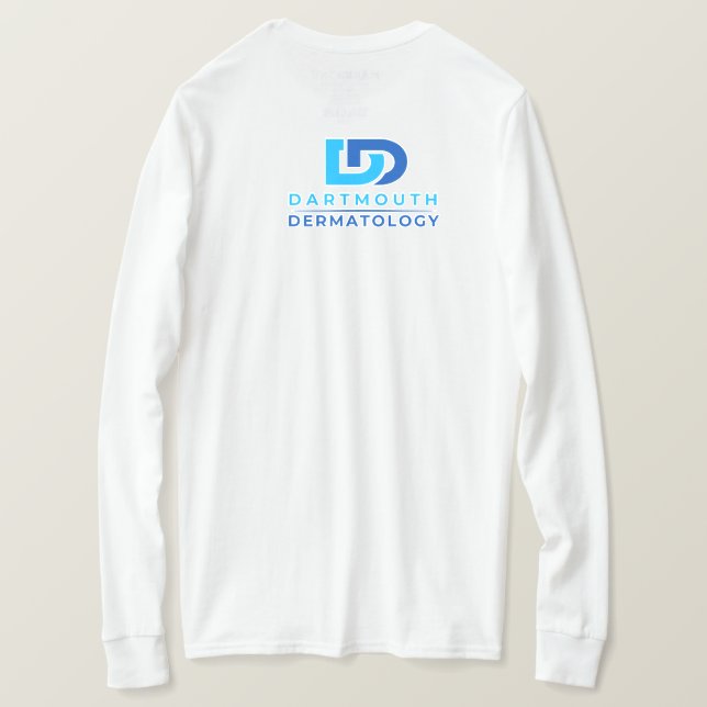 Camiseta Manga larga de cuello de la tripulación (Reverso del diseño)