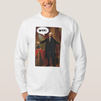 Camiseta Manga larga de George Washington WTF (sin el