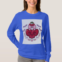 Camiseta manga larga de Halloween Cereza Calavera 