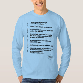 Camiseta Manga larga de hombre azul "Credo del apóstol"
