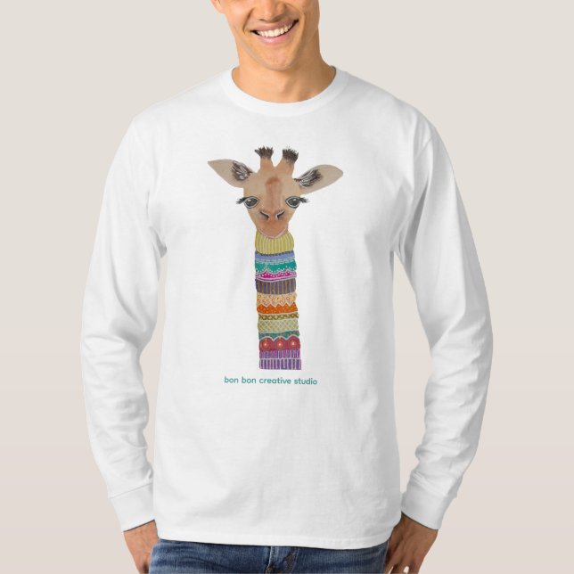 Camiseta Manga Larga de Jirafa (Anverso)