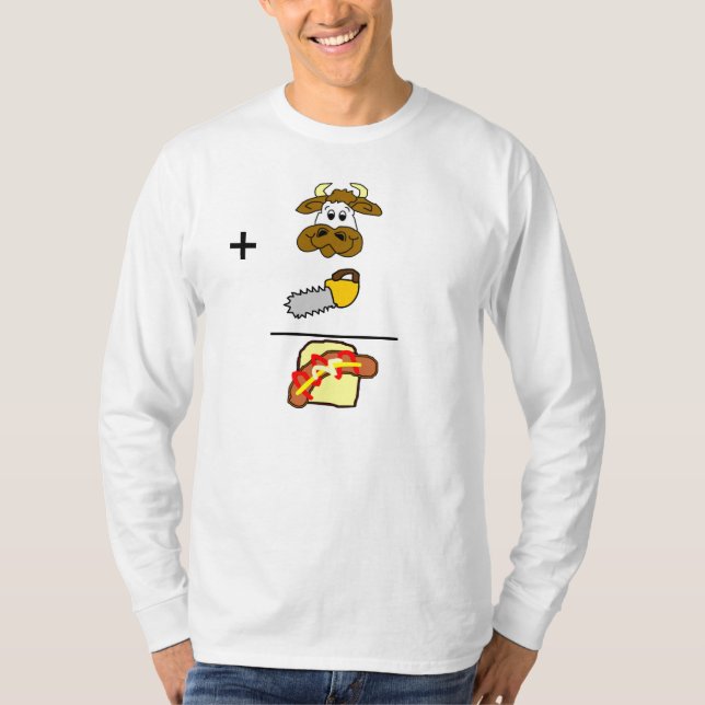 Camiseta Manga larga de la ecuación de la salchicha (Anverso)
