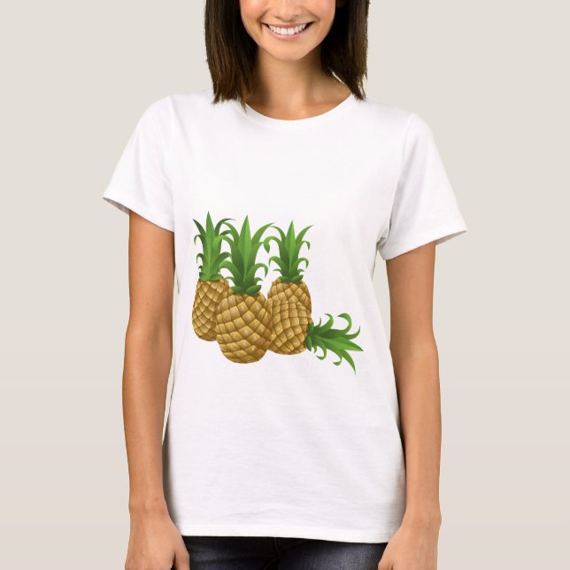 Camiseta Manga larga de la flor de piña (Anverso)