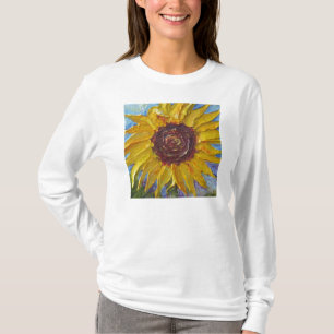 Camiseta Manga larga de las señoras amarillas del girasol