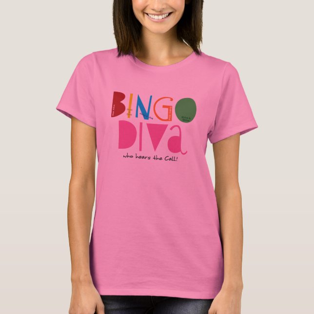 Camiseta Manga larga de las señoras de la diva del bingo (Anverso)