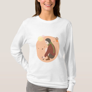 Camiseta Manga larga de las señoras del ~ del otoño de