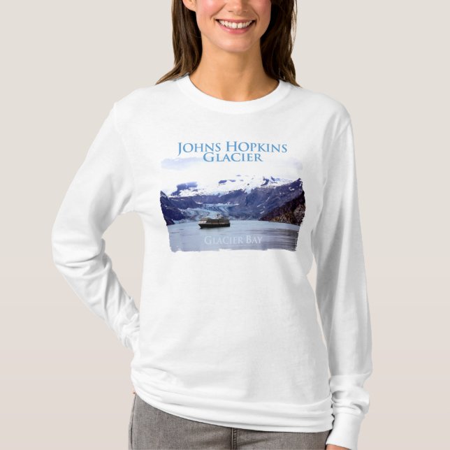 Camiseta Manga larga de las señoras del glaciar de Johns (Anverso)