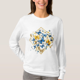Camiseta Manga larga de liberación de mariposa dorada y ama