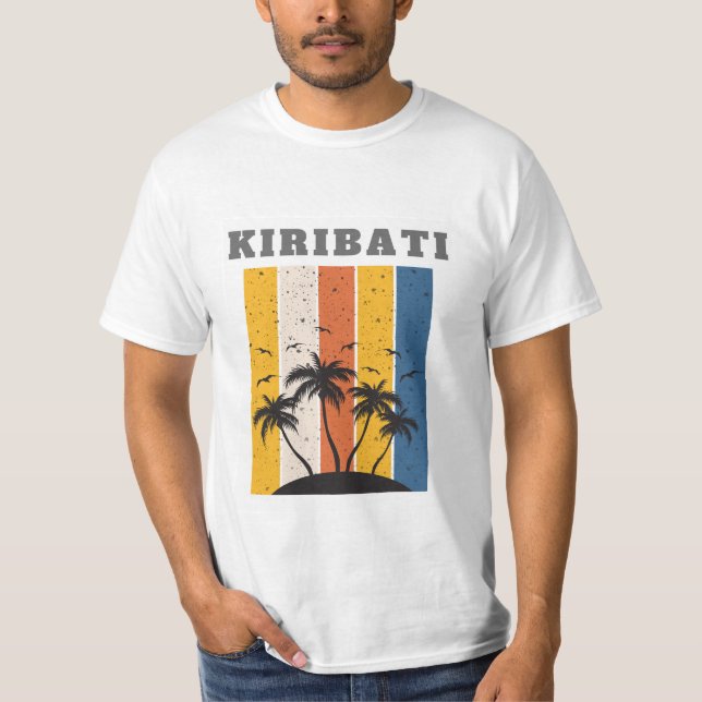 Camiseta Manga larga de los hombres de Kiribati (Anverso)