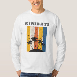 Camiseta Manga larga de los hombres de Kiribati
