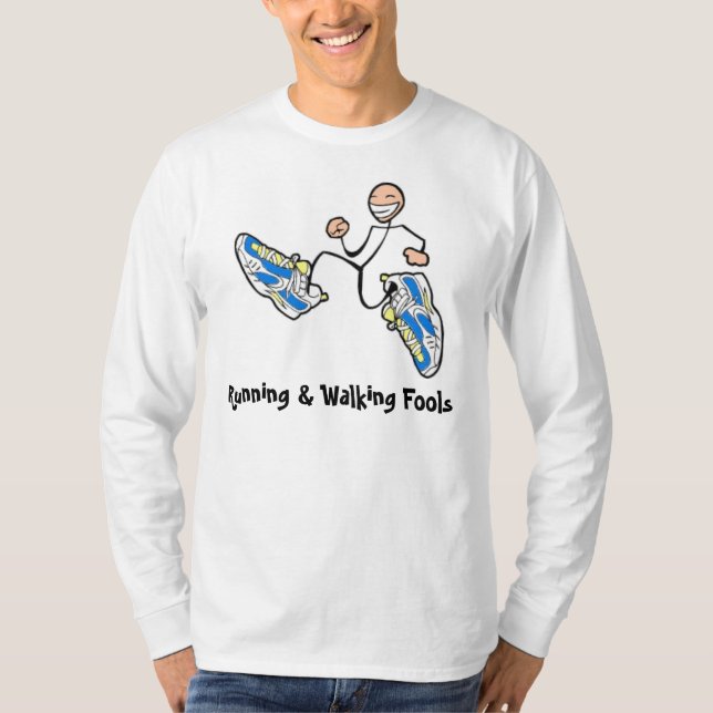 Camiseta Manga larga del algodón de los tontos (Anverso)