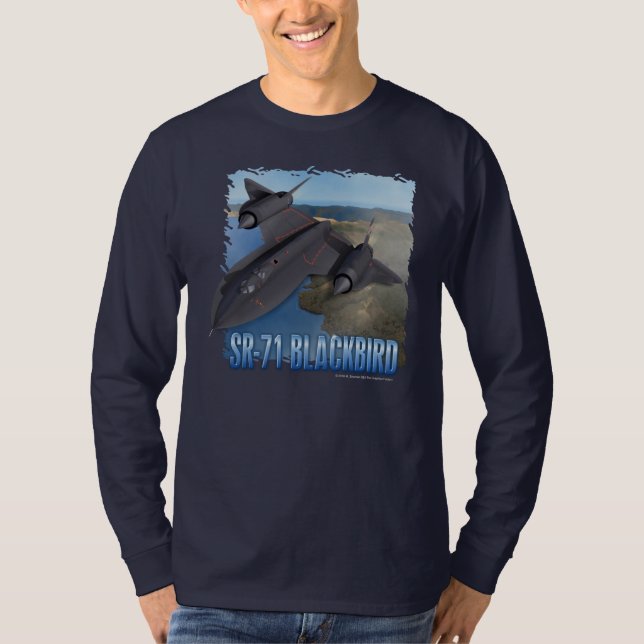 Camiseta Manga larga del mirlo SR-71 (Anverso)