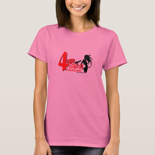Camiseta manga larga del salón 4u2 (rosa) (Anverso)