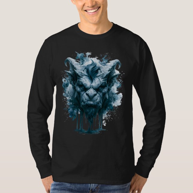 Camiseta Manga Larga Demonio de Piedra (Anverso)