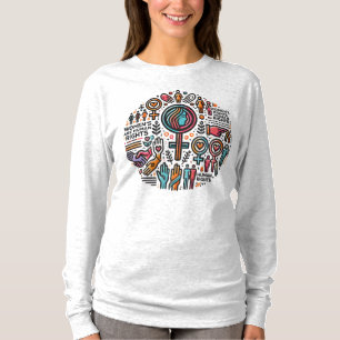 Camiseta Manga Larga Derechos de la Mujer son Dere