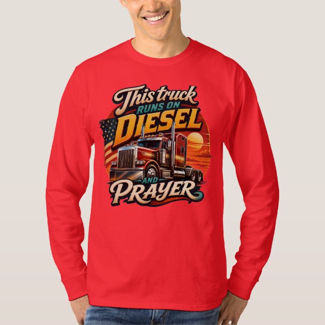 Camiseta Manga Larga 'Este Camión Funciona con Dié (Anverso)