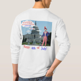 Camiseta manga larga. Feliz 4.ª rata/tío sam