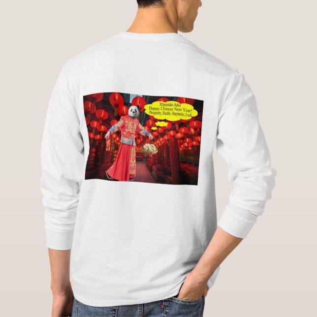 Camiseta manga larga. Feliz Año Nuevo Chino. pa (Reverso)