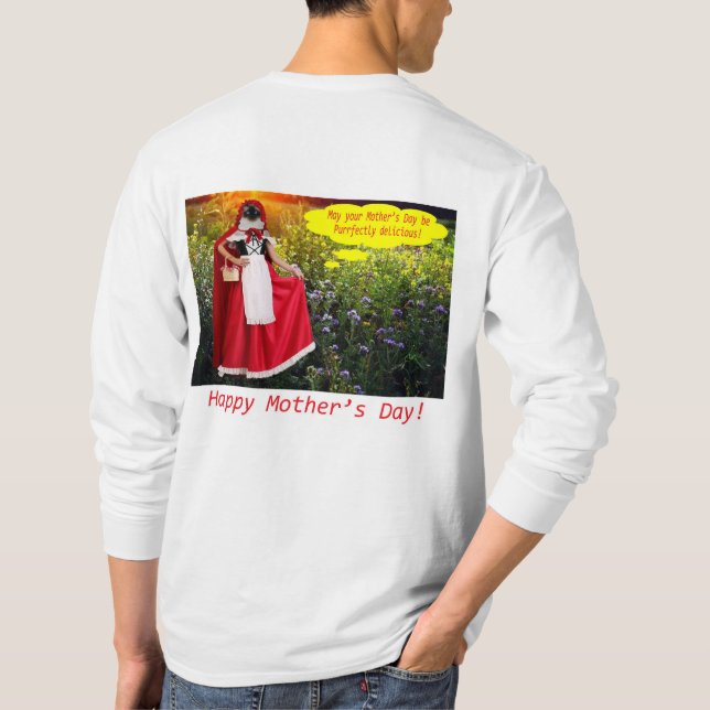 Camiseta manga larga. Feliz Día de la Madre. (Reverso)