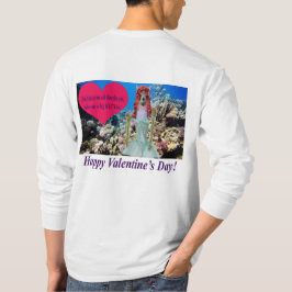 Camiseta manga larga. Feliz Día de San Valentín.